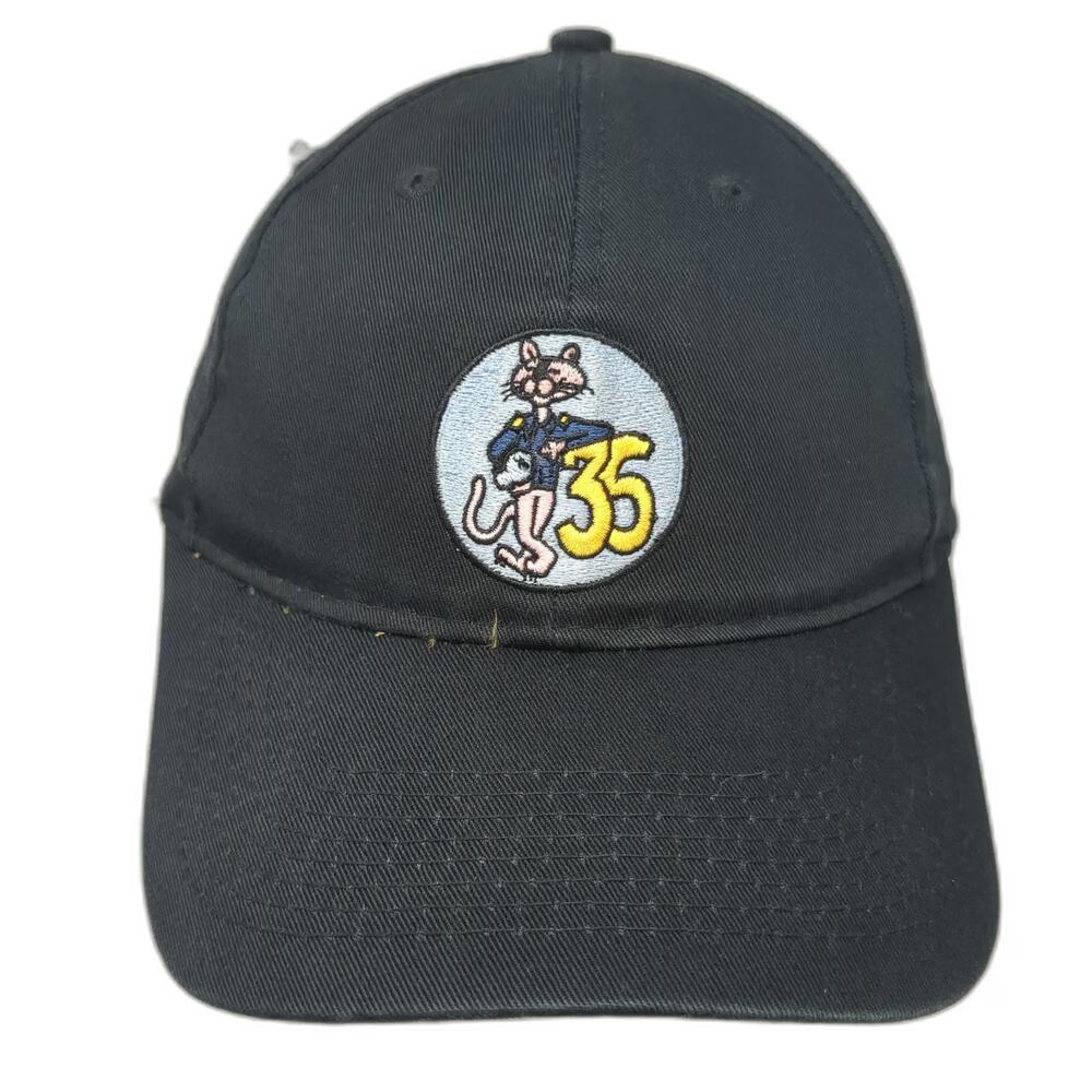 Port & Company Baseball Cap Black One Size Strapback Pink Panther 35th Patch